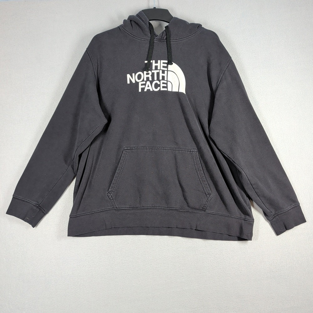 The North Face Hoodie‎ Mens XXL Black Half Dome Logo Pullover Sweatshirt Outdoor